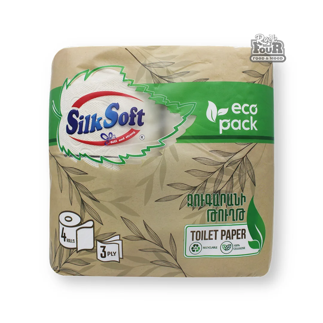 Զուգարանի թուղթ «Silk Soft eco pack» եռաշերտ 4հատ